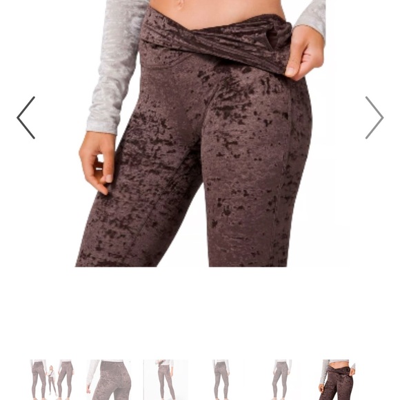 NWOT $128 French Press Lululemon Wunder Lounge HR Tight 28" Crushed Velvet Sz 6 - Picture 7 of 10